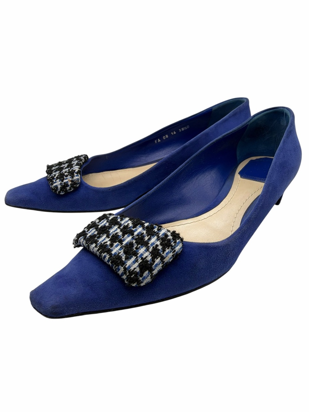 Dior Blue Suede Ballet Flats Size 38.5